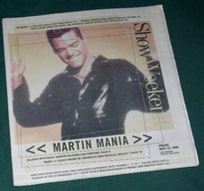 Ricky Martin Show Newspaper Supplement Vintage 1999 - £19.97 GBP