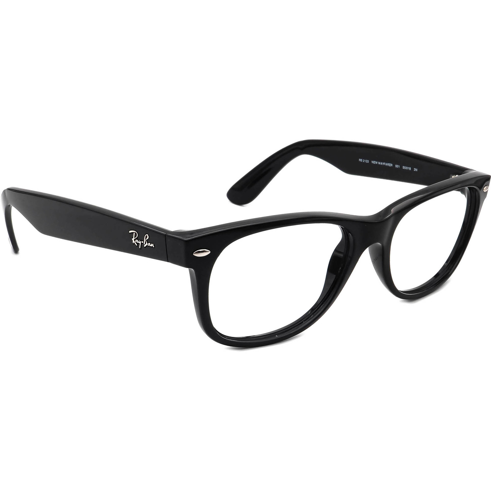 Ray-Ban Sunglasses Frame Only RB 2132 New Wayfarer 901 Black Square Ital... - $89.99