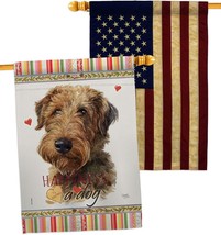 Welsh Terrier Happiness House Flag Pack Dog Puppy Spoiled Paw Canine Fur Pet Nat - $41.99