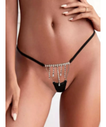 Sexy &amp; Strappy G-String, Rhinestone Pendant Shape Women Lingerie &amp; Under... - $18.65