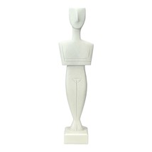 Cycladic Figurine Female Idol Ancient Greek Modern Art Natural Marble Statue - £120.37 GBP
