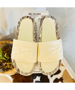 APL Women&#39;s Big Logo TechLoom Slide Sandals, Vegan, Silver Marble, Size ... - $135.40 CAD