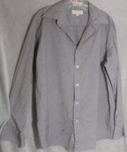Eighty Eight Mens Large Gray White Polka Dot Long Sleeve Button Down Dress Shirt - £5.74 GBP