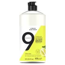 9 Elements Dishwashing Liquid Dish Soap, Lemon Scent, 16 Fluid Ounce - $18.39