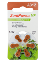 Zenipower Size 312 Zinc Air Hearing Aid Batteries 120 Pack - £23.45 GBP