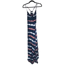 NWOT Young Fabulous &amp; Broke Blue Coral Tie Dye Lorelei Wrap Maxi Dress Size S - £38.42 GBP