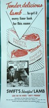 Swift’s Identified Lamb  Magazine Print Article Art Advertisement  1940s - $8.99