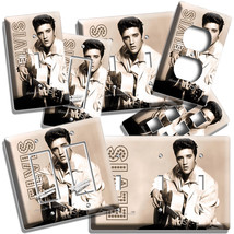 Handsome Elvis Presley Play Guitar Light Switch Plate Outlet Room Home Art Decor - £9.58 GBP+