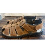 Mens Brown Leather Fisherman Sandals MOUNTAIN CREEK Size 9 Casual Shoes - €29,81 EUR