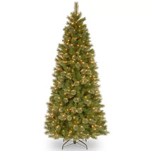 National Tree Tacoma Pine Slim With 500 Clear Lights 7.5 ft. tall w/ 42&quot; D - £95.89 GBP