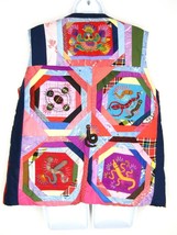 Chinese Handmade Applique Size L Quilt Vest Frog New Year Folk Art Embro... - £20.90 GBP