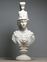 Athena Minerva Bust Greek Roman Goddess Statue Handmade Sculpture Head 7.8 in - $39.51