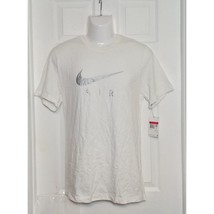 Nike Tee Men&#39;s Silver Logo White T-Shirt Size Medium - $18.69