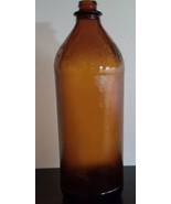 Vintage Amber/Brown Clorox Glass ~ 32 oz/Quart ~ Embossed Bottle ~Collec... - $26.18