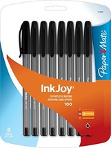 Paper Mate InkJoy 100ST Ballpoint Pen, Medium, Black, Set of 8 (1819485) - £3.98 GBP