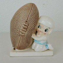 Inarco Football Boy Planter E-247 1961 Mid Century Baby Nursery Ceramic ... - £18.97 GBP
