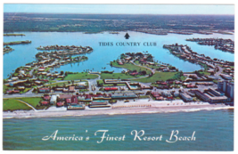 Vtg Postcard-Tides Country Club-Redington Beach-America Finest-Aerial-Chrome-FL2 - £3.70 GBP