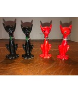 2 Sets Brinns Pittsburgh Japan Atomic Kitty Cat Salt Pepper Shakers-Red ... - $107.98 CAD