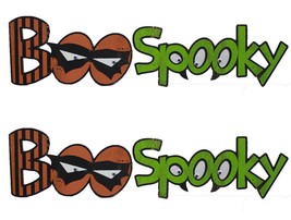 4 Signs Wood Halloween Decoration Signs with Googly Eyes - Boo and Spooky - £12.52 GBP