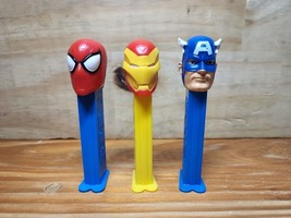 Marvel Pez Dispenser Lot of 3, Captain America, Spider Man and Iron Man PEZ - £7.43 GBP