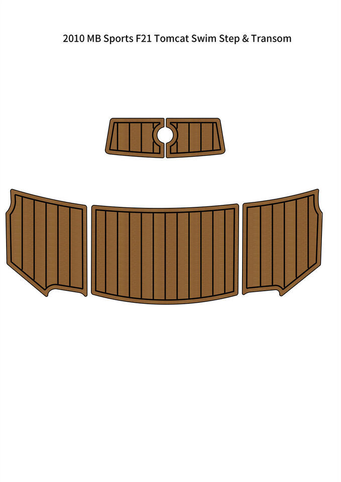 2010 MB Sports F21 Tomcat Swim Step Platform Mat Boat EVA Teak Deck Floo... - $228.69