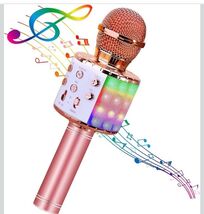 Fun Portable Karaoke Microphone with LED Lights - Ideal Gift for Wanting... - $14.73
