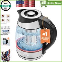 Glass &amp; Stainless Steel Electric Kettle with 5 Heat Settings &amp; LED Indic... - $1,107.60 MXN