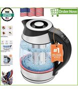 Glass &amp; Stainless Steel Electric Kettle with 5 Heat Settings &amp; LED Indic... - $83.91 CAD