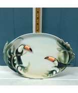 Franz Porcelain Paradise Calls Toucan Ornamental Platter FZ00403 8” x 12” - £196.05 GBP