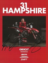 RJ Hampshire Supercross Motocross autographed 8.5x11 photo poster COA - £55.55 GBP