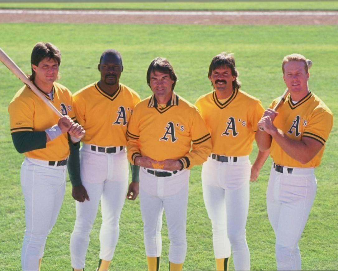 Primary image for MARK McGWIRE LaRUSSA ECKERSLEY STEWART CANSECO 8X10 PHOTO ATHLETICS A's PICTURE