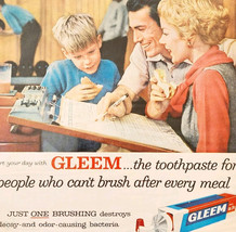 1958 Gleem Toothpaste GL70 Advertisement Dental Oral Hygiene Vintage DWII30 - $19.99