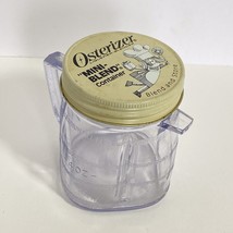 Vintage 8oz  Osterizer Mini Blend Storage Clear Plastic Jar with Lid Container - £4.71 GBP