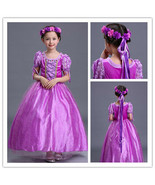 Girl Tangled Rapunzel Princess Dress Kids Cosplay Costume Party Tutu Dress - $23.22 CAD