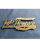 VINTAGE ANTIQUE RARE JACK THOMPSON OLDSMOBILE METAL DEALERSHIP EMBLEM OR... - $67.57 CAD