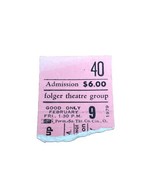 RICHARD III FOLGER THEATRE GROUP 1979 TICKET STUB 2/9/1979 WASHINGTON DC... - $15.00