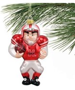 Nebraska Cornhuskers Husker Football Player Glass Ornament NEW GREAT NCA... - $24.93 CAD
