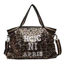 Herlad Fashion Large Women&#39;s Handbag Quality Leather Shiny Sequined Female Shoul - £37.66 GBP