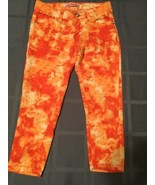 Size 5 Crystal Vogue jeans skinny orange camouflage Girls  - £11.00 GBP