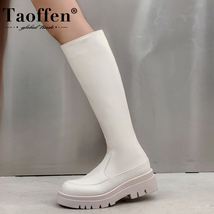 N size 33 43 women knee boots fashion platform zipper high heel winter shoes woman warm thumb200
