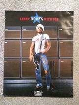 Lenny Kravitz Rocks with Vox Amplifiers 24&quot;w x 30&quot;h Promo Music Poster 2002 - £23.88 GBP