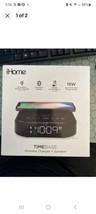 iHome IBTW22 TimeBase Bluetooth Alarm Clock Qi Phone Wireless Charger &amp; ... - £40.99 GBP