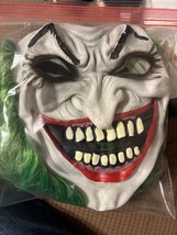 NWOT- Halloween Clown Mask green hair - £11.98 GBP