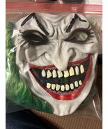 NWOT- Halloween Clown Mask green hair - £11.76 GBP