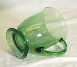 Anchor Hocking Fern Pedestal Mug Green Glass USA - $12.86