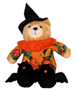 Halloween Baby Bear Plush Doll Bat Slippers Witch Hat Friendly Stuffed A... - $18.94 CAD
