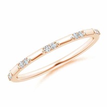 ANGARA Diamond Stackable Wedding Band for Women, Girls in 14K Solid Gold - £383.63 GBP