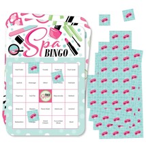 Big Dot of Happiness Spa Day - Bingo Cards and Markers - Girls Makeup Party Bing - £25.15 GBP