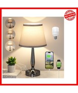 Unique 3-Way Touch Lamp with USB Ports &amp; Soft Linen Shade for Versatile ... - $70.23 CAD