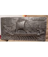 RELIEF ARCHITECTURAL ART SALVAGE - CITY CHARTER - TRIERE 6TH CENTURY WAR... - £392.36 GBP